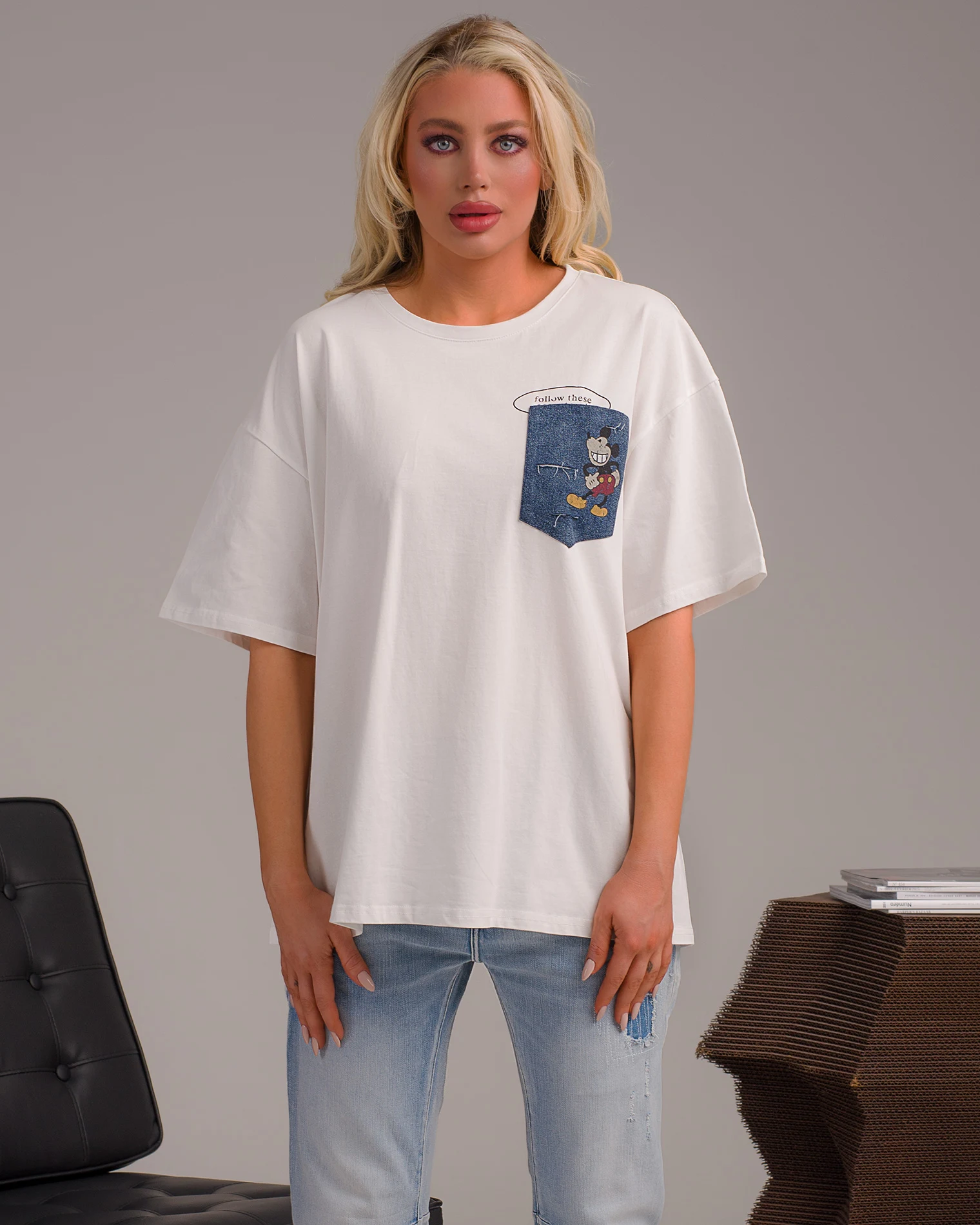 Тениска Creative Block, Бял Цвят