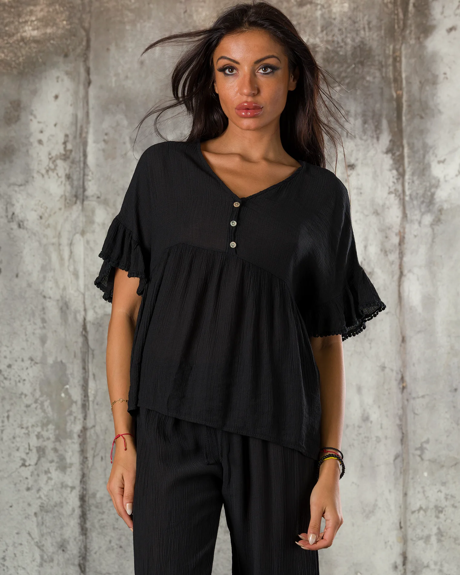 Bluza Not At All, Culoare negru