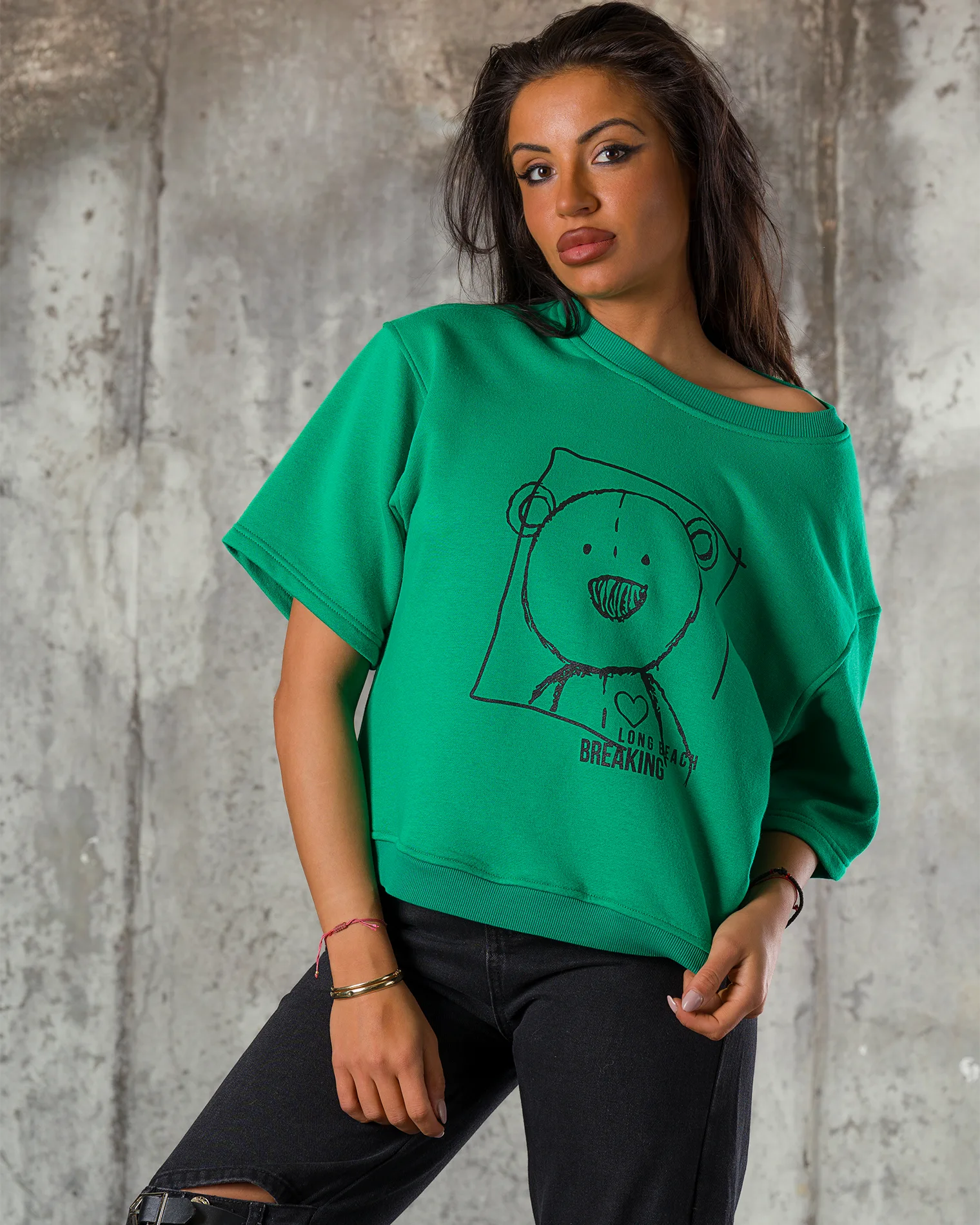 Bluza Beach Bear, Verde