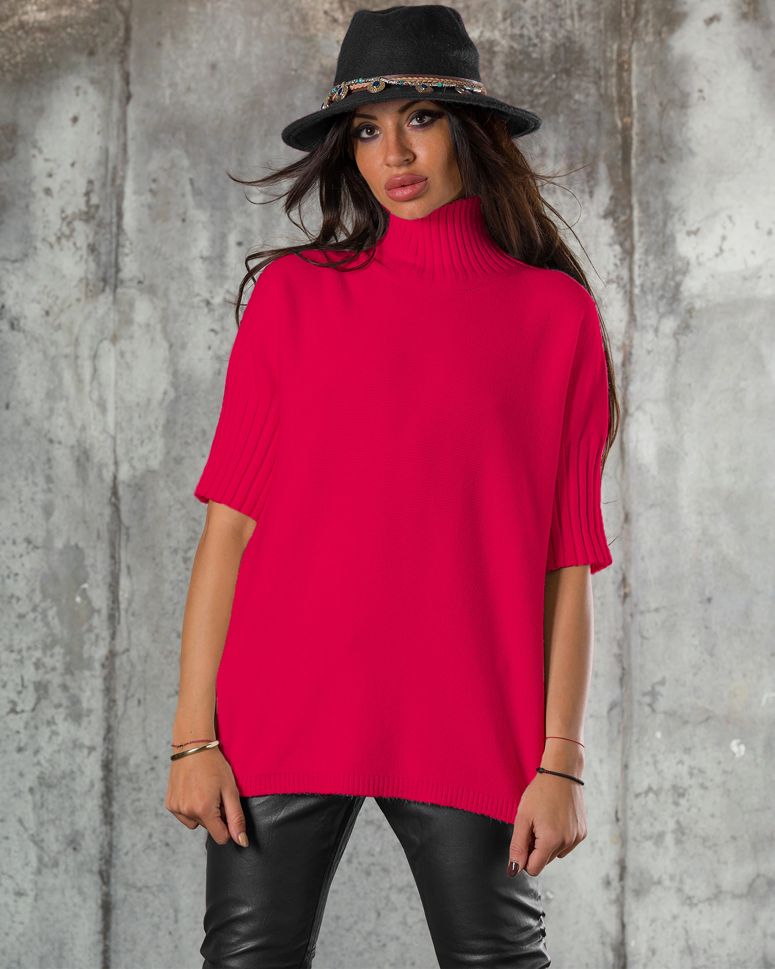 Pulover Warm Inside, Coral