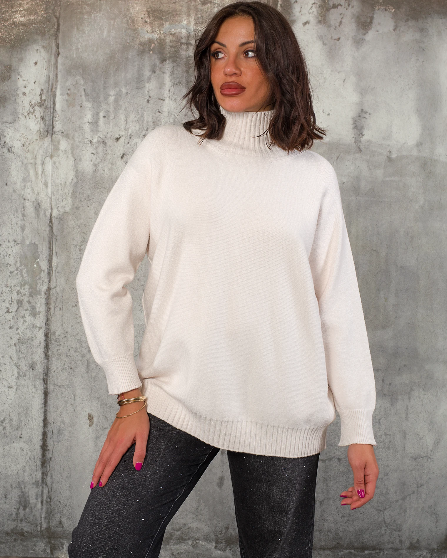 Пуловер North, Цвят Екрю