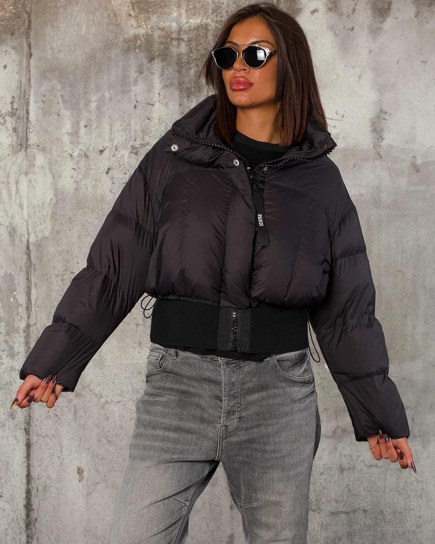 Geaca cu puf natural Mine Forever Neagra