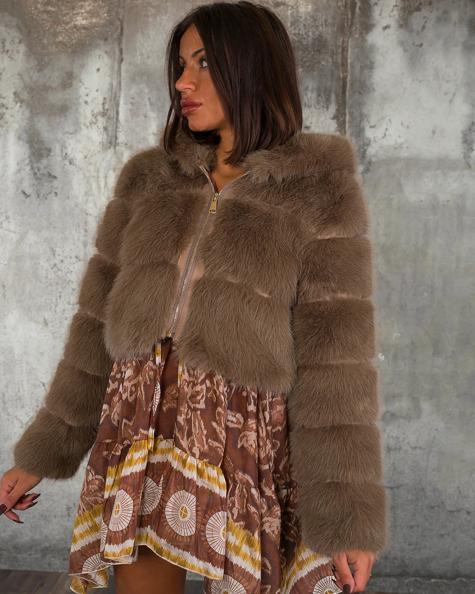 Palton Amplitude, Taupe inchis