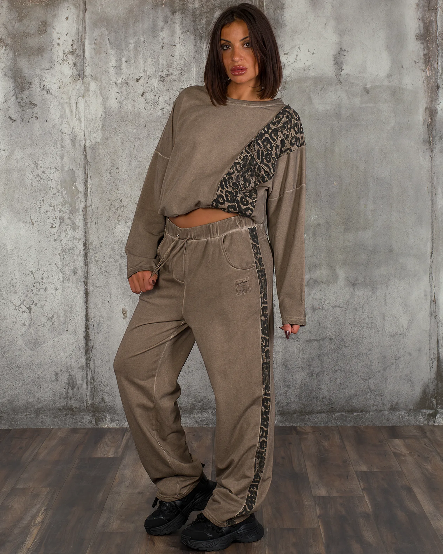 Compleu Side By Side, Culoare taupe