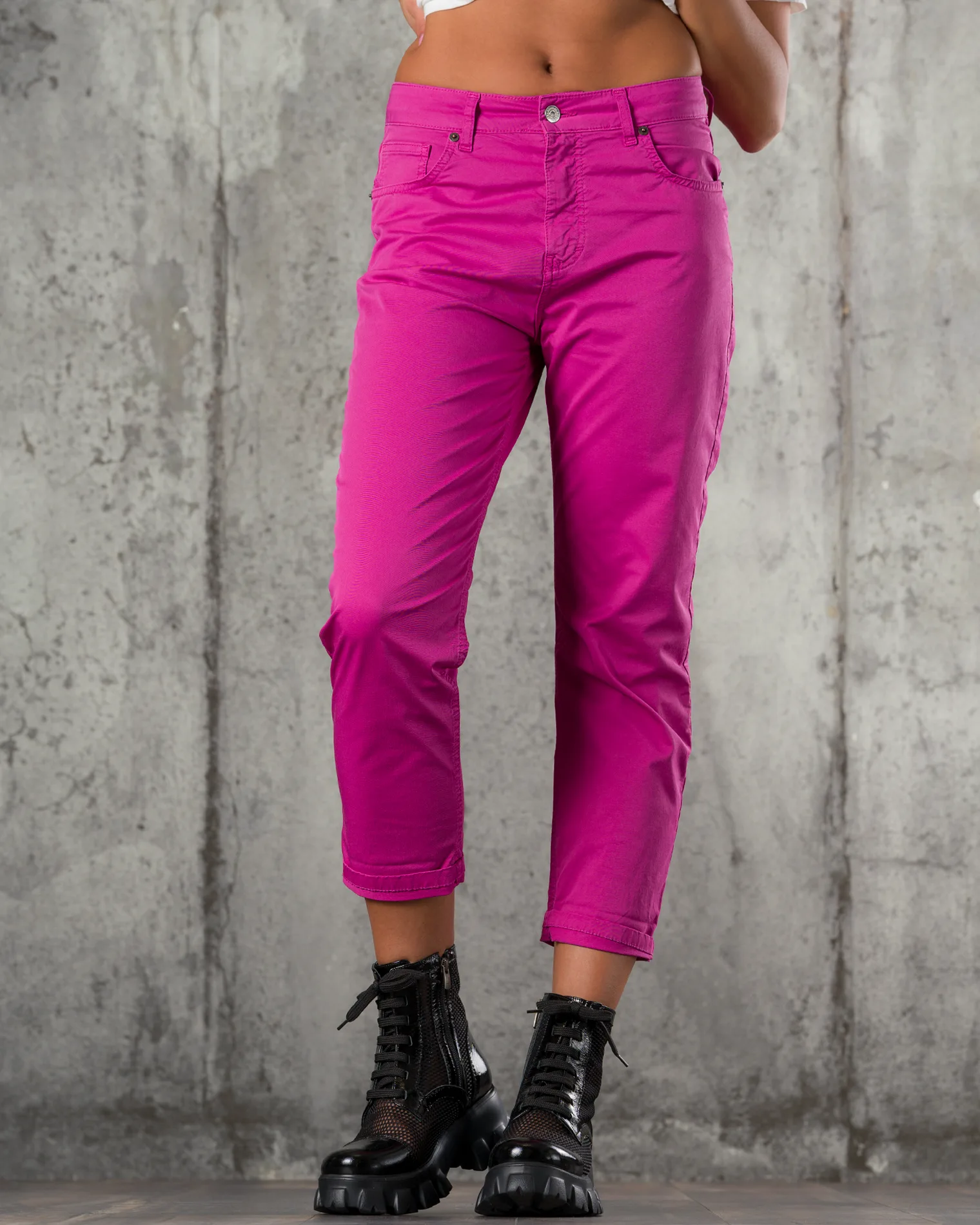 Pantaloni I'm Back, Culoare fuchsia