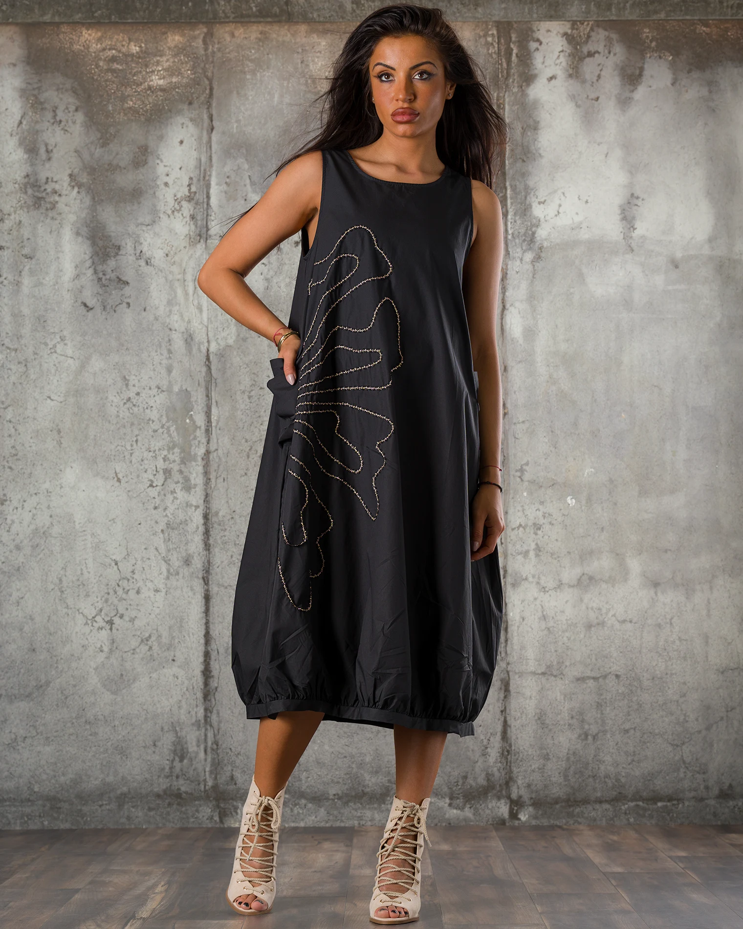 Rochie Floral Philosophy, Neagra