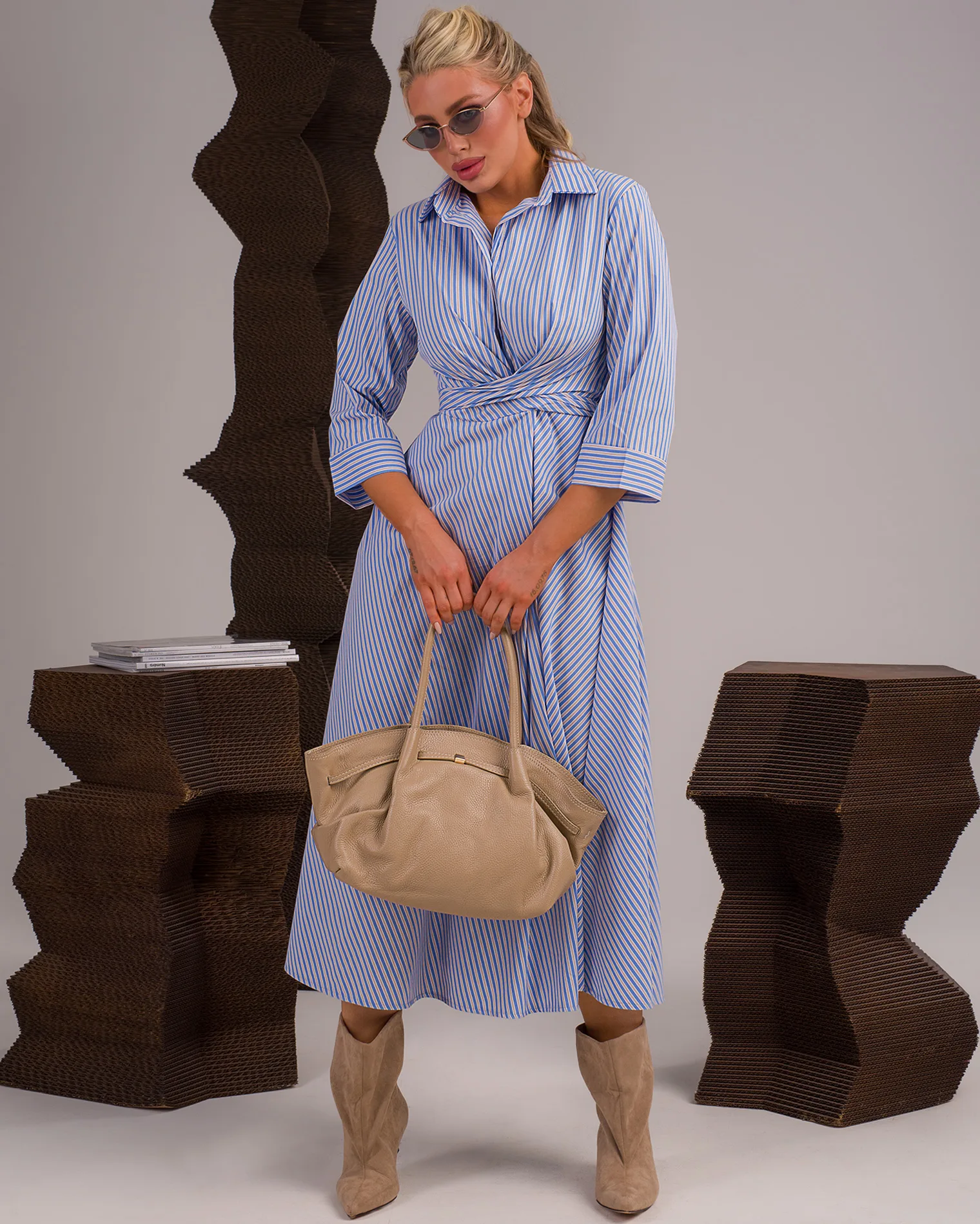 Рокля Good Day, Син Цвят