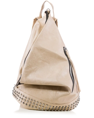 Rucsac cu capse Streets, Culoare bej