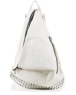 Rucsac cu capse Streets, Culoare alb
