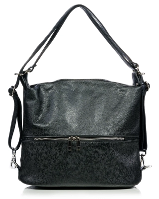 Geanta piele Cherry, Neagra