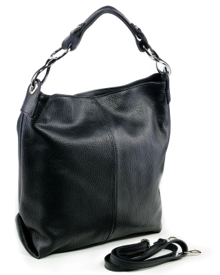 Geanta piele naturală See Me Now, Negru culoare
