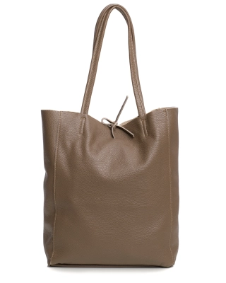 Geanta Clean Out, Culoare taupe inchis