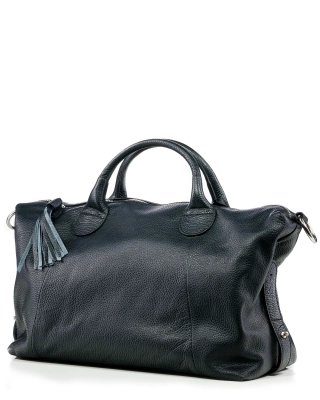 Geanta piele neagra Amelie