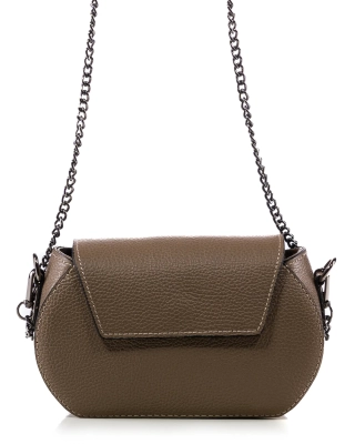Geanta Big News, Culoare taupe inchis