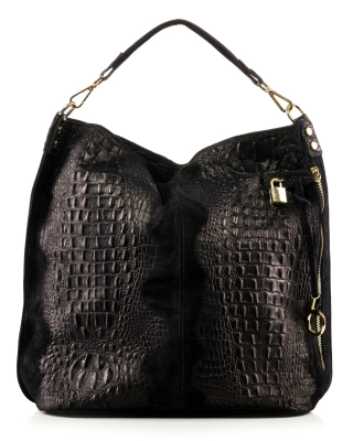 Geanta Lock To My Heart, Culoare negru
