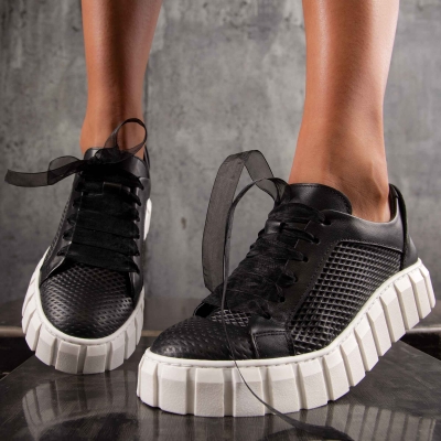 Adidași din piele naturală Millennial, Negru Culoare