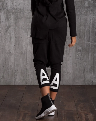 Pantaloni Sport A Game, Negru Culoare Negru
