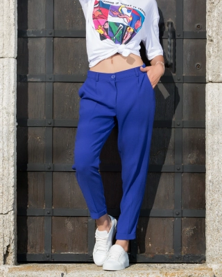 Pantaloni Steal The Show, Albastru Culoare