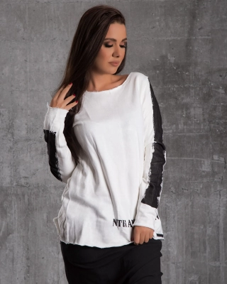 Bluză cu scris pe spate America, Alb Culoare