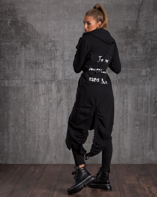 Hanorac cu glugă primăvară-toamnă Amore, Negru Culoare