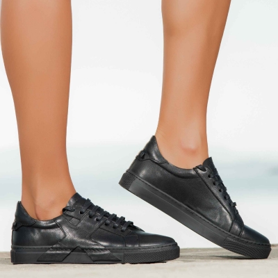 Adidasi cu accent din piele Expose, Negru Culoare expose 39 negru