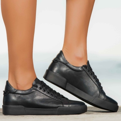 Adidași din piele Denver, Negru Culoare