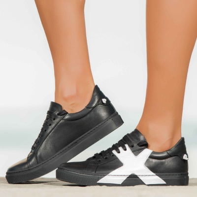 Adidași cu accent contrast Explosive, Negru Culoare