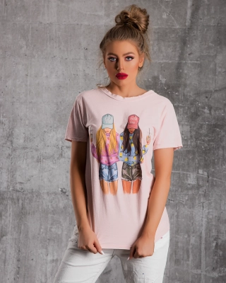 Tricou BFF, Roz Culoare