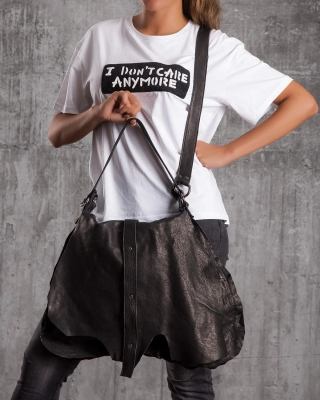 Geantă din piele naturală Ravenna, Negru Culoare