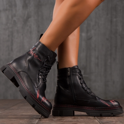 Bocanci cu scris Harmony, Roșu Culoare