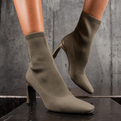 Botine cu ciorap Tiramisu, Verde Culoare