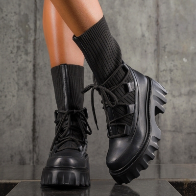 Ghete cu ciorap Level Up, Culoare Negru 36