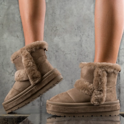 Cizme Dear Friend, Culoare taupe