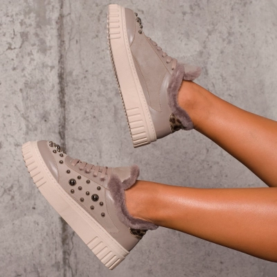 Pantofi sport Admire, Culoare taupe