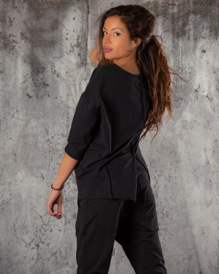 Bluză cu accent Sterling, Negru Culoare