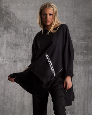 Bluză asimetrică Neola, Negru Culoare