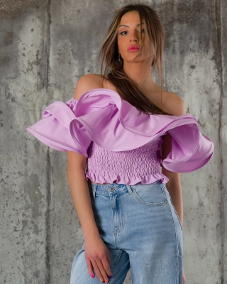 Bluză La Fama, Lila culoare