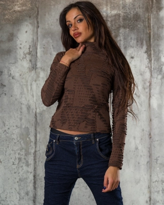 Bluza Under My Skin, Culoare cafeniu