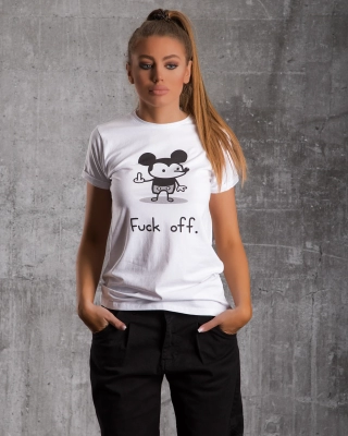 Tricou Bad Mickey, Alb Culoare