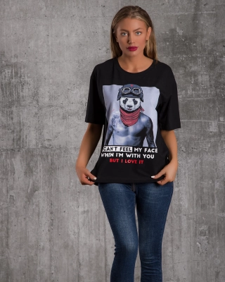 Tricou Can't Feel My Face, Negru Culoare