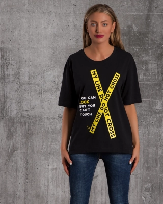 Tricou Don't Cross, Negru Culoare