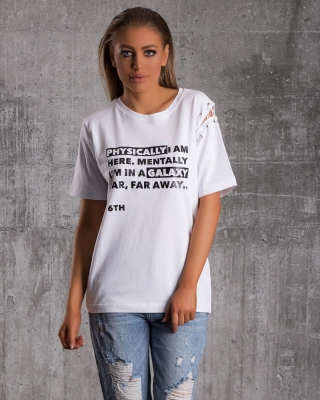 Tricou Far Far Away, Alb Culoare