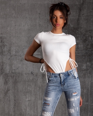 Body cu șnur Galaxy, Alb Culoare