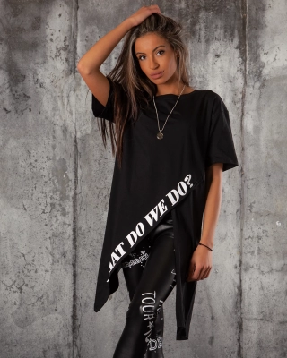 Tricou What Do We Do?, Negru Culoare