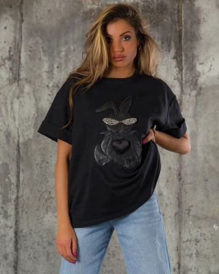 Tricou Swag Bunny, Negru culoare