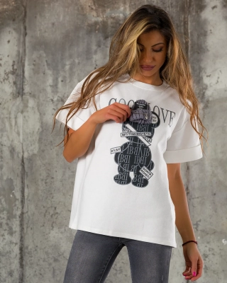 Tricou Good Love, Alb culoare