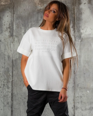 Tricou Beautiful Girl, Alb culoare