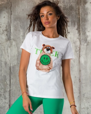 Tricou Tiger, Culoare alb