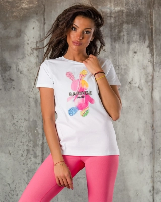 Tricou Watercolor, Culoare alb