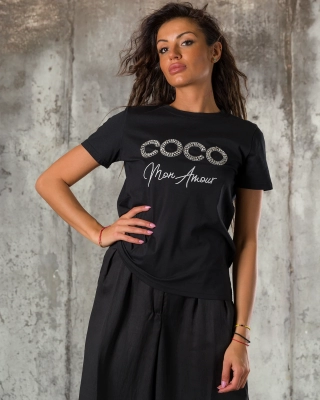 Tricou Mon Amour, Culoare negru
